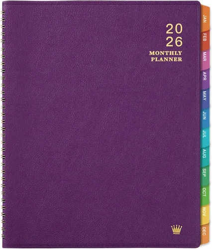 Vista 11 de Agenda mensual 2026/Calendario - Ene 2026 - Dic 2026, Agenda mensual 2026, 12 meses, piel sintética, 8.86" x 11.4", 15 páginas de notas