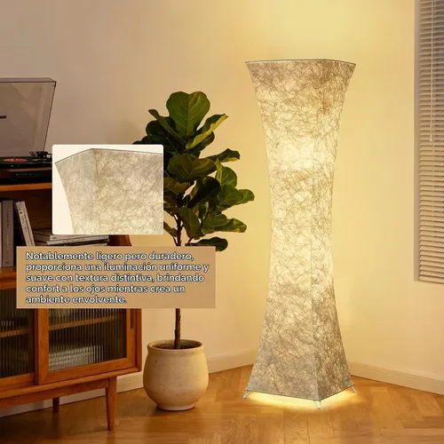 Vista 3 de GyroVu Lámpara de pie para sala de estar, 47" Lámparas de pie de esquina de pie con temperatura de color ajustable, lámpara de pie de columna
