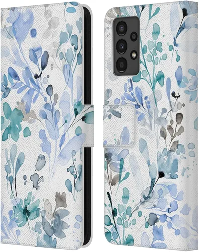 Vista 260 de Head Case Designs Officially Licensed Ninola Beige Wild Grasses Leather Wallet Case Compatible with Samsung Galaxy A07 4G