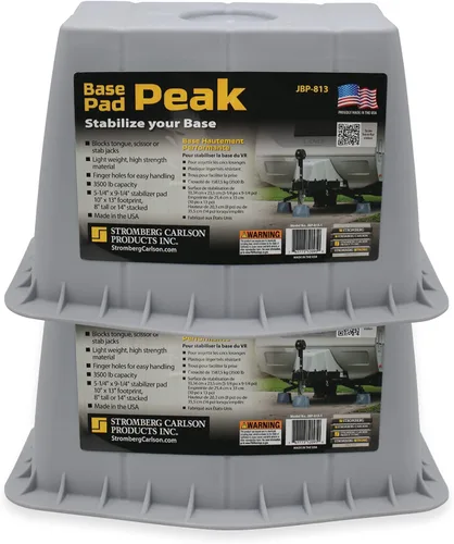 Vista 9 de Stromberg Carlson JBP-813.1 Base Pad Peak - Bloque de gato de remolque – Almohadillas para RV – Accesorios para remolque de viaje – Base de gato