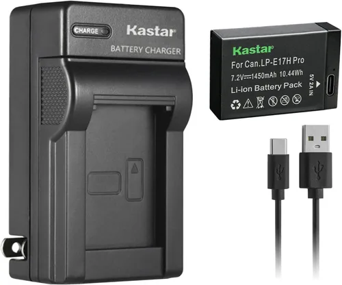 Vista 8 de Kastar Cargador de batería de pared LP-E17H Pro AC para Canon EOS 200D, EOS 250D, EOS 750D, EOS 760D, EOS 800D, EOS 850D, EOS 8000D, EOS RP, cámara