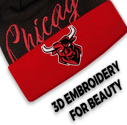 Vista 2 de Gorro de punto de estilo de fútbol para fanáticos del fútbol, sombrero de punto elegante deportivo con pompón, para hombres y mujeres, regalo
