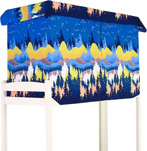 Vista 8 de Lobagve Van Caro - Cortinas de litera transpirables para dormitorio de estudiantes, cortinas de cama transpirables, a prueba de polvo, tela opaca