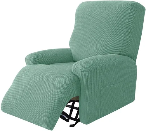Vista 21 de LazyBoy - Funda de sofá reclinable jacquard, fundas elásticas antideslizantes para sillas reclinables, 4 piezas, protector de muebles para sillón
