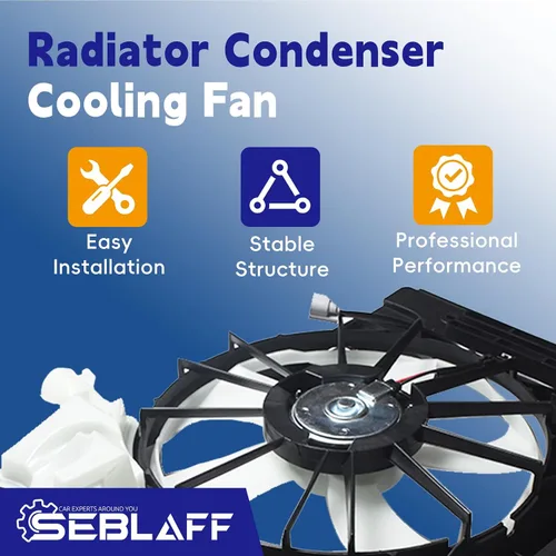 Vista 5 de Ventilador de refrigeración del radiador 12V Negro Reemplazo