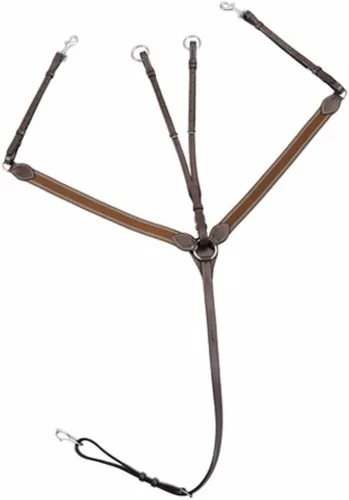 Vista 2 de Henri de Rivel Martingala Pro Elastic Breastplate con accesorio para correr