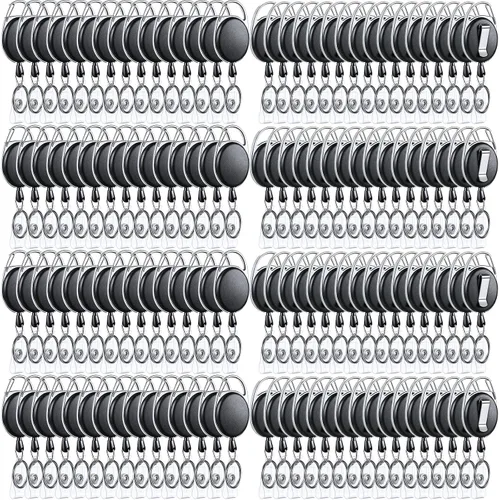 Vista 14 de Laumoi - 80 clips retráctiles para carretes de identificación Negro