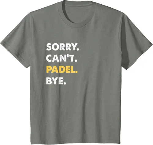 Vista 88 de Sorry Can't Padel Bye Funny Camiseta de Padel, Negro