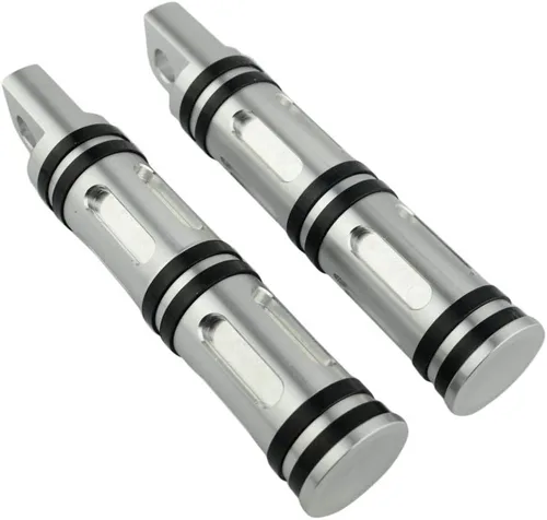 Vista 2 de Hombre Mount-Style Estriberas Reposapiés Para Harley Dyna Electra Glide Road King Touring (Plata)
