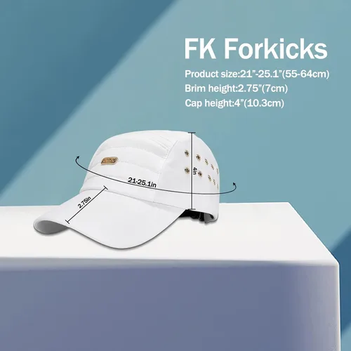 Vista 2 de FK FORKICKS Gorra de béisbol lavable a rayas para hombre y mujer, Negro