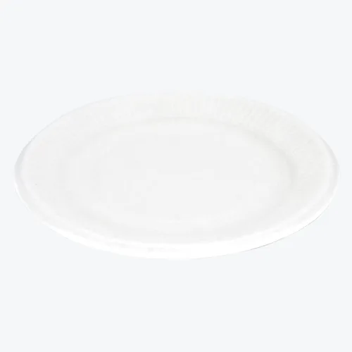 Vista 2 de Platos de comedor desechables de 6 pulgadas, resistentes, 100% biodegradables, aptos para horno, hechos de fibras ecológicas de bagazo de caña