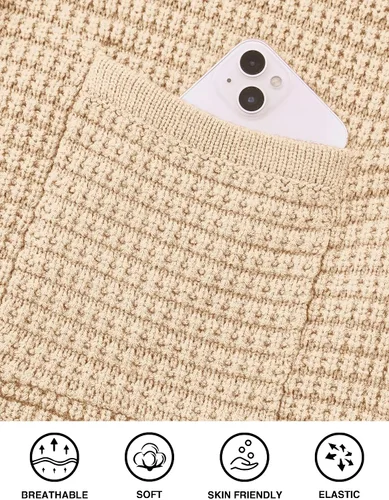Vista 9 de PRETTYGARDEN Suéteres tipo cárdigan con frente abierto para mujer, con botones, manga larga, casual, lindas, de punto, con bolsillos