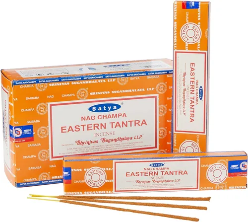 Vista 12 de Satya Sai Baba Nag Champa - Conos incienso, paquete de 6 (12 conos con soporte cada uno)