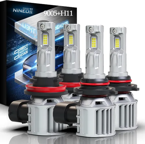 Vista 9 de NINEO - Bombillas H4, 600% de alto brillo de inserción directa, inalámbricas con ventilador, Plug&Play, luces antiniebla, paquete de 2
