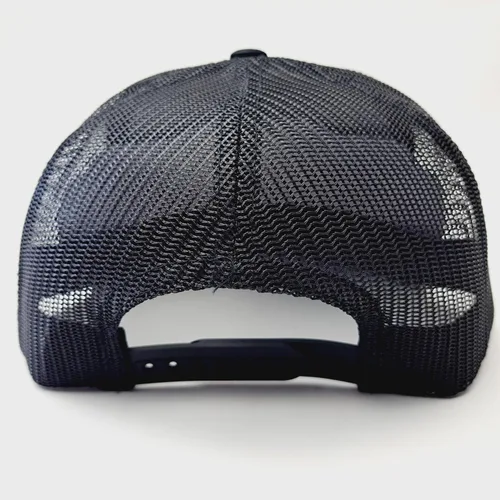 Vista 4 de Mama Tried Trucker Mesh Snapback Flat Bill Sombrero Gorra Negro Bordado, Negro
