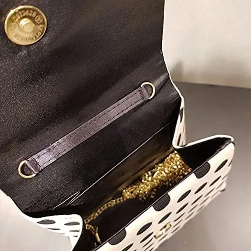Vista 6 de Bolso de mano de lunares para mujer, bolso cruzado con asa superior