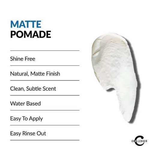 Vista 3 de Mate Styling Cream, Challenger Blue, Medium Firm Hold, La mejor pomada en crema para hombres, A base de agua, sutil aroma a limpio, apta