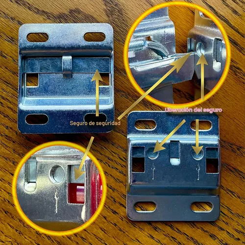 Vista 11 de Par de conectores colgantes de soporte de montaje de gabinete, soportes ajustables y resistentes para colgar gabinetes de cocina, accesorios