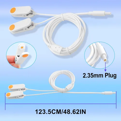 Vista 5 de TaVNS - Adaptador de clip para oído de máxima comodidad y señal estable. Experimenta una conductividad superior con punta de esponja conductora y un