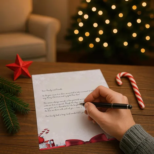 Vista 3 de Papel de papelería imprimible con membrete para regalo navideño, 50 hojas de 8.5 x 11 pulgadas, papel de carta de regalo navideño, enlace de 28
