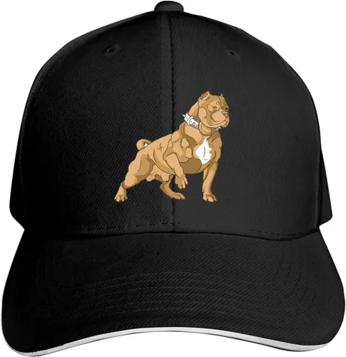 Vista 2 de American Bully Hat - Gorra de béisbol para lengua de pato para exteriores, color negro