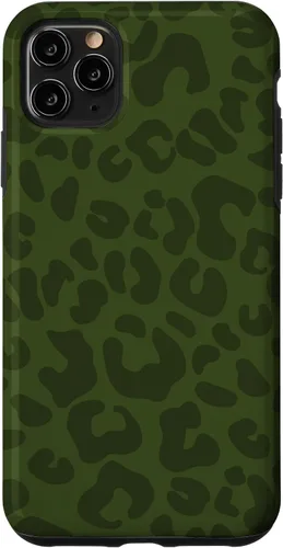 Vista 13 de Olive Military Green Cheetah Leopard Print Animal Skin Case for iPhone 17