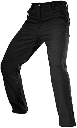 Vista 9 de FREE SOLDIER - Pantalón para hombre con forro polar, tipo cargo, para exteriores. Para excursionismo, repelente al agua, superficie suave, tejido