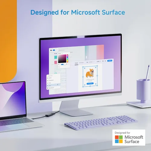 Vista 2 de Cable Matters [Diseñado para Microsoft Surface] Adaptador USB C a DisplayPort 1.4, soporta 4K @240 Hz, 8K @60 Hz, HDR, compatible con Surface