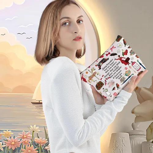 Vista 5 de LEVLO Bolsa de maquillaje para cosméticos de Mary Movie Mary Fans Gift You Are Braver Stronger Smarter Than You Think - Bolsa de maquillaje