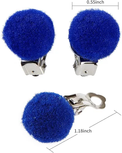 Vista 4 de Gafas redondas verdes sin lente con aretes de clip azules accesorios de disfraz