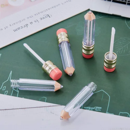 Vista 4 de DOITOOL 20 unidades de mini recipientes vacíos de brillo de labios reutilizables transparentes en forma de lápiz vacío para brillo de labios frascos