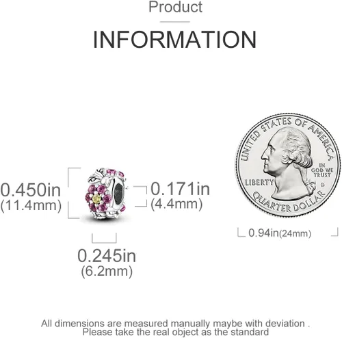 Vista 4 de MULA Dijes de plata de ley 925 para pulseras y collares, colgantes colgantes de cuentas para árbol familiar, joyería de regalo para mujeres y niñas