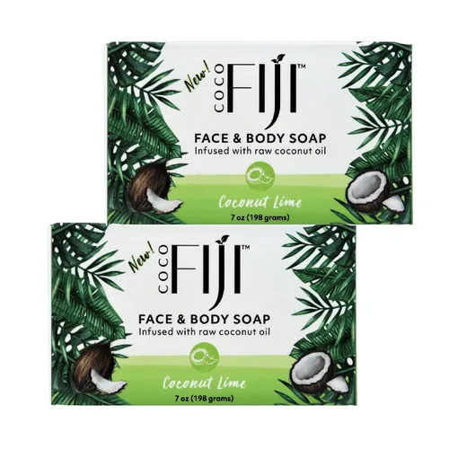 Vista 21 de Barra de jabón Coco Fiji para cara y cuerpo infundida con aceite de coco orgánico, Awapuhi Seaberry, aceite esencial, jabón natural para hidratar