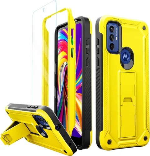 Vista 19 de URBANITE Funda protectora resistente a prueba de golpes para Motorola Moto G Stylus 4G (2022), de grado militar, con protector de pantalla y soporte