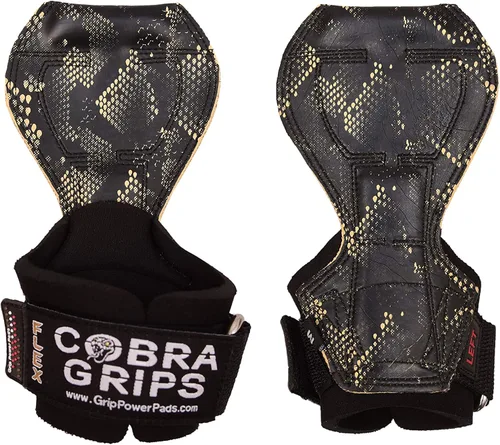 Vista 9 de Cobra Grips Flex Model Weight Lifting Gloves Heavy Duty Straps Alternative Power Lifting Hooks for Deadlifts with Padded Wrist Wrap Support