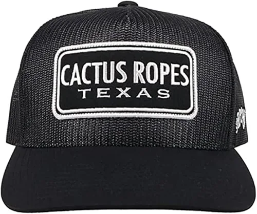 Vista 5 de HOOEY Sombrero de camionero ajustable con logotipo de cuerdas de cactus