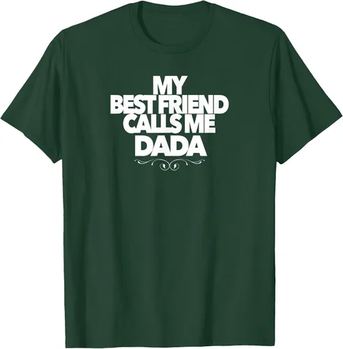 Vista 42 de My Best Friend Calls ME DADA Funny Baby Shower Present dad T-Shirt Asphalt Grey