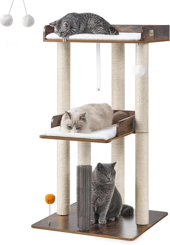 Vista 11 de FourFurPets Árbol para gatos resistente, árbol de gato de 67.7 pulgadas para gatos de interior grande y adulto, torre moderna para gatos grandes