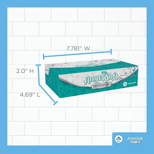 Vista 4 de Georgia-Pacific Angel Soft Serie Profesional - Pañuelos faciales de 2 capas (48580), 100 hojas por caja, 30 cajas de pañuelos planos por caja grande