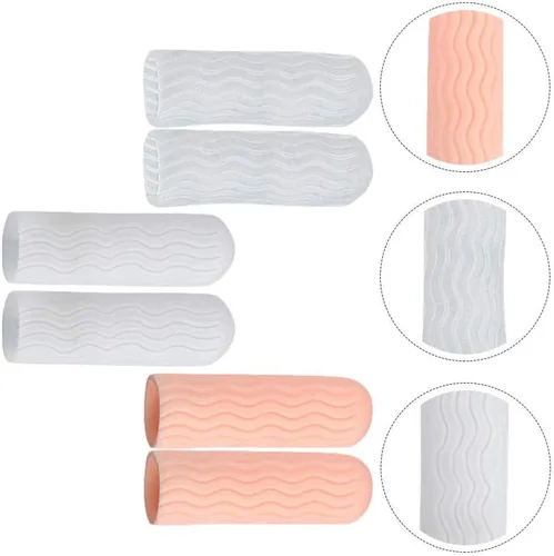Vista 3 de 3 pares de protectores para cunas de goma para coser en la punta de los dedos, protectores de pegamento caliente, fundas protectoras, guantes