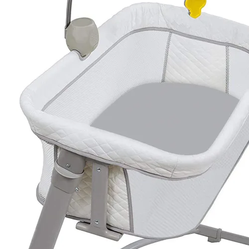 Vista 4 de CaSaJa Juego de sábanas de moisés, tacto suave y sedoso con cómoda superficie de siesta para la piel del bebé, flexible se adapta a varios tipos