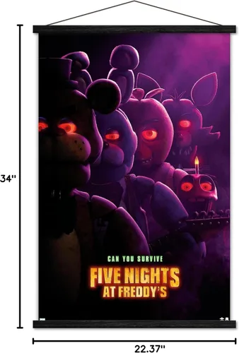 Vista 7 de Trends International Five Nights at Freddy's Movie - Póster de pared de una hoja, 22.37 x 34.00 pulgadas, impresión premium y colgador negro