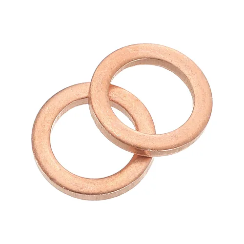 Vista 13 de uxcell Arandela plana M4, 36 piezas de arandelas planas de anillo de cobre de 8 mm DE 1 mm de espesor Junta de sello de metal para tornillos