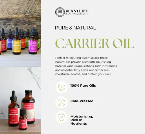 Vista 2 de Plantlife Aceite portador de almendra de albaricoque, aceites portadores prensados en frío, sin OMG y sin gluten, para la piel, el cabello