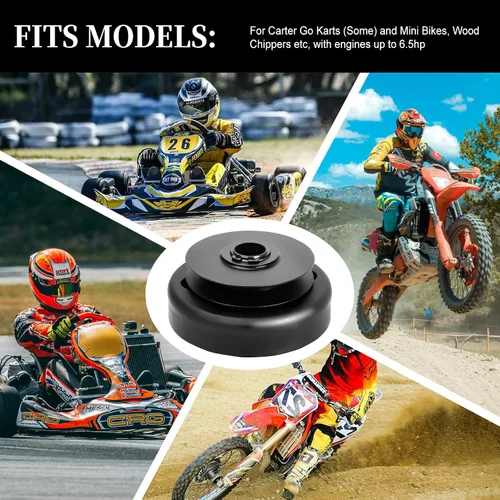 Vista 7 de Embrague de 3/4" de orificio Go Kart Embrague centrífugo con polea de transmisión Compatible con GoKart Mini Bike Correa de estilo AB de 1/2