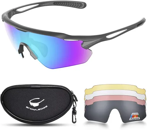 Vista 12 de Cycling Glasses, TR90 Unbreakable Frame Polarized Anti-UV400 Sports Sunglasses
