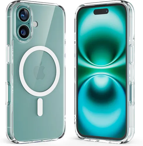 Vista 11 de Crystal Fit - Funda magnética transparente para iPhone 16, compatible con MagSafe, antiamarilleo, funda protectora delgada (para iPhone 16)