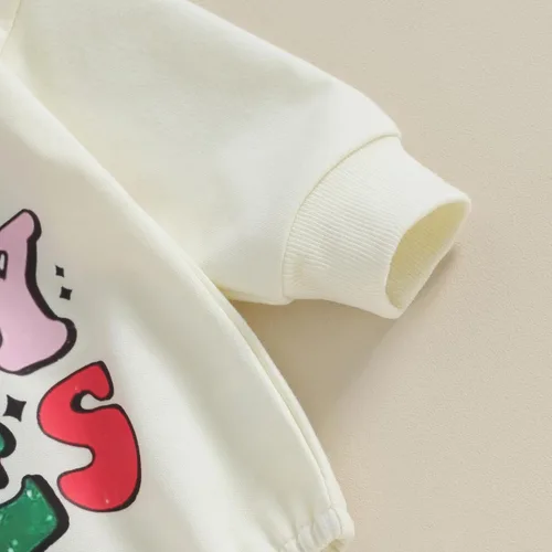 Vista 6 de Traje de Navidad para bebé recién nacido, con cuello redondo, manga larga, con burbujas, de gran