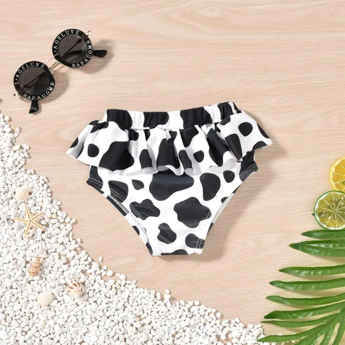 Vista 7 de Aalizzwell Conjunto de bikini de 3 piezas para niñas pequeñas con sombrero