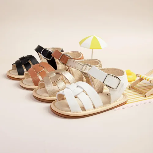 Vista 2 de ohsofy Sandalias para bebés y niñas, zapatos de playa de verano para exteriores, casuales, con suela de goma, zapatos planos de princesa